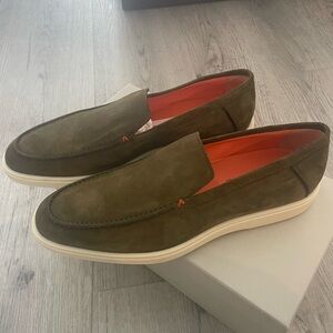 NWT Santino Detroit Suede Loafers in Green